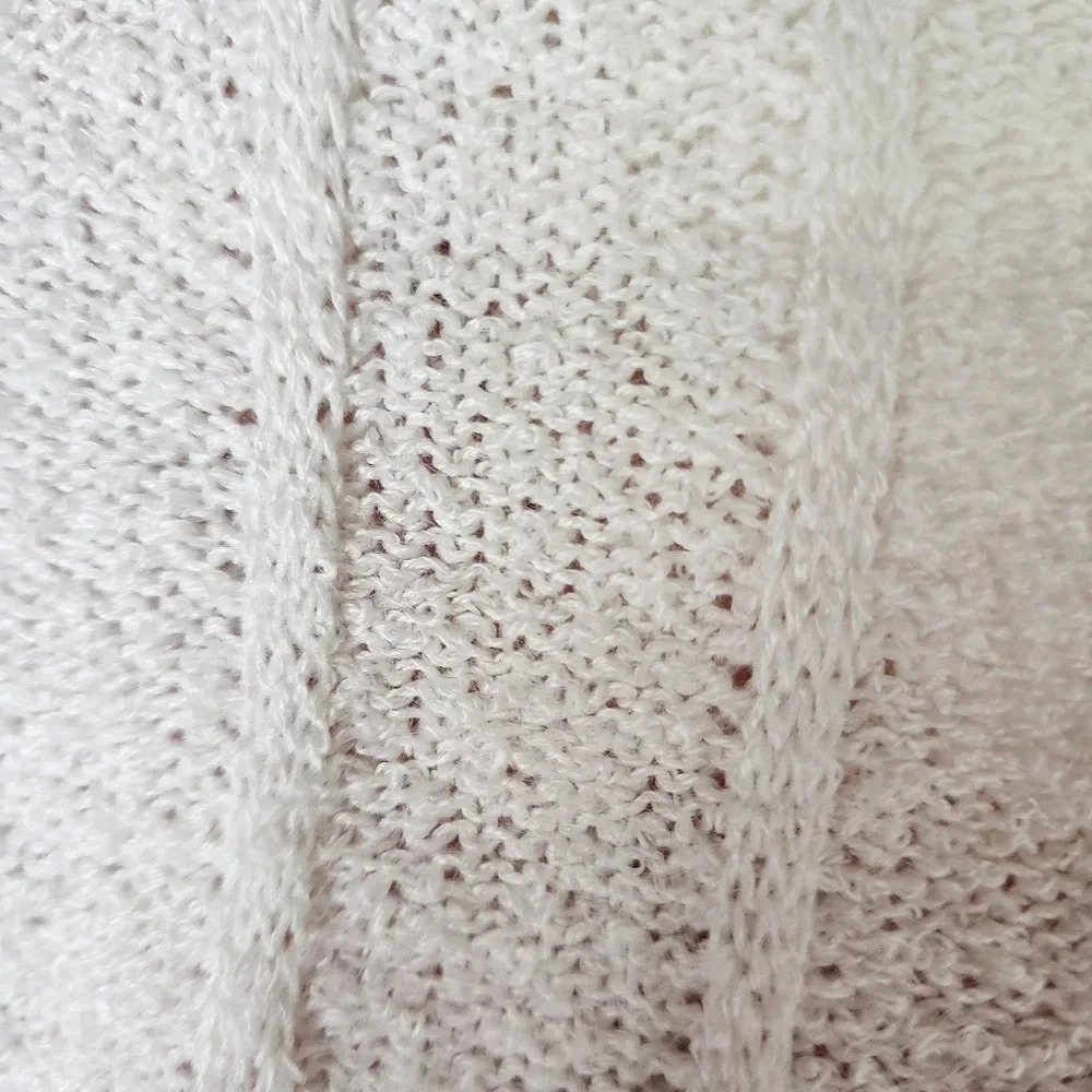 Vintage Sears Knit Midi Skirt  Ivory Gathered Waist Size 16 Measures Smaller - Picture 8 of 10